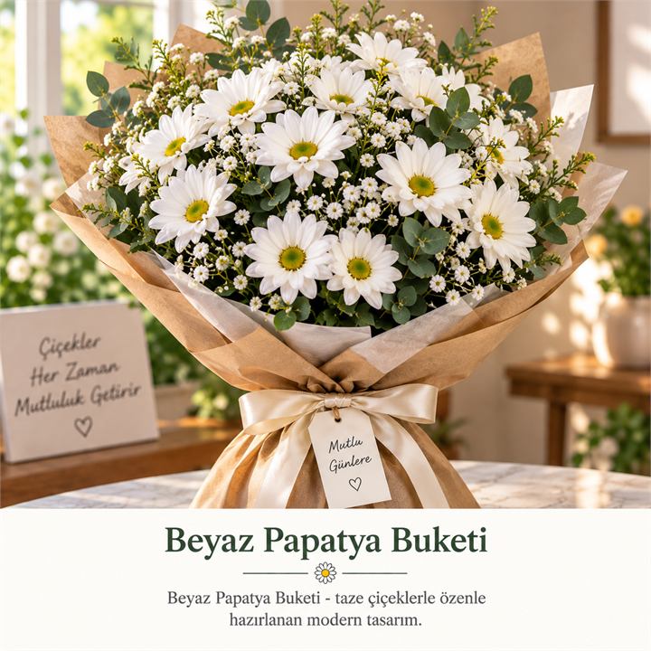 Beyaz Papatya Buketi