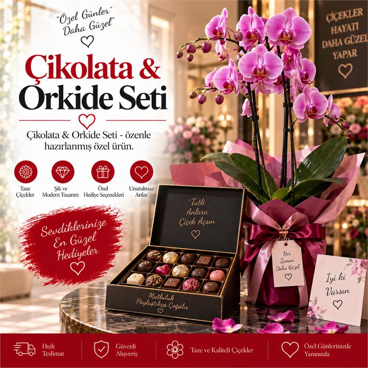Çikolata & Orkide Seti