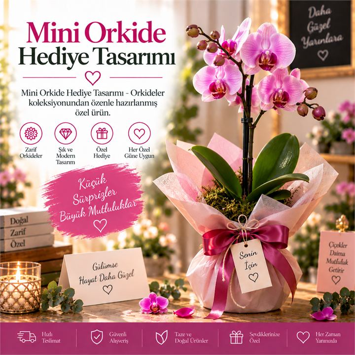 Mini Orkide Hediye Tasarımı